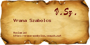 Vrana Szabolcs névjegykártya