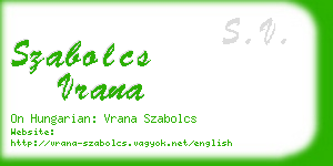 szabolcs vrana business card